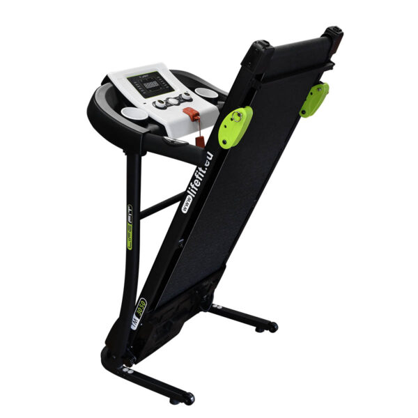 LIFEFIT TM3050 Elektrische Loopband – 1,7 pk Motor, Snelheden tot 10 km/u, 3 Handmatige Kantelingen, LED-Display, 12 Programma's, Opvouwbaar met USB/AUX-aansluitingen - Afbeelding 4