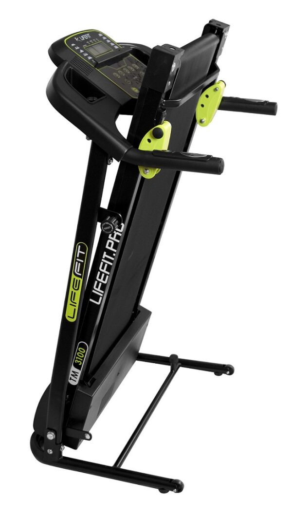 LIFEFIT TM3100 Elektrische Loopband – 2 PK Motor, Snelheden tot 12 km/u, 3 Handmatige Kantelingen, LCD-Display, HRC-Programma, Bluetooth en Tablethouder - Afbeelding 4