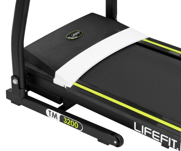 LIFEFIT TM3200 Elektrische Loopband – 2,5 PK Motor, Snelheden tot 14 km/u, 120x40 cm Loopvlak, 5" LCD-Scherm, HRC & BODYFAT-Programma's, Bluetooth en Opvouwbaar met Tablethouder - Afbeelding 8