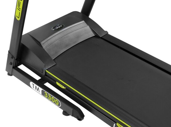 LIFEFIT TM3300 Elektrische Loopband – 3 PK Motor, Snelheden 0,8-17 km/u, 3 Niveaus Kanteling, 115x41,5 cm Loopvlak, 5" LCD-Scherm, BODYFAT-Programma, Bluetooth & Borstband, Opvouwbaar met USB-aansluiting - Afbeelding 8