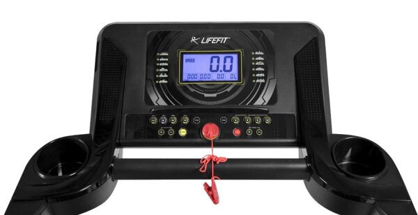 LIFEFIT TM5100 Elektrische Loopband – 4 PK Motor, Snelheden 0,8-19 km/u, 0-15% Automatische Kanteling, 112x42 cm Loopvlak, 5" LCD-Scherm, 48 Programma's, BODYFAT-Test, Opvouwbaar met USB & MP3 - Afbeelding 6