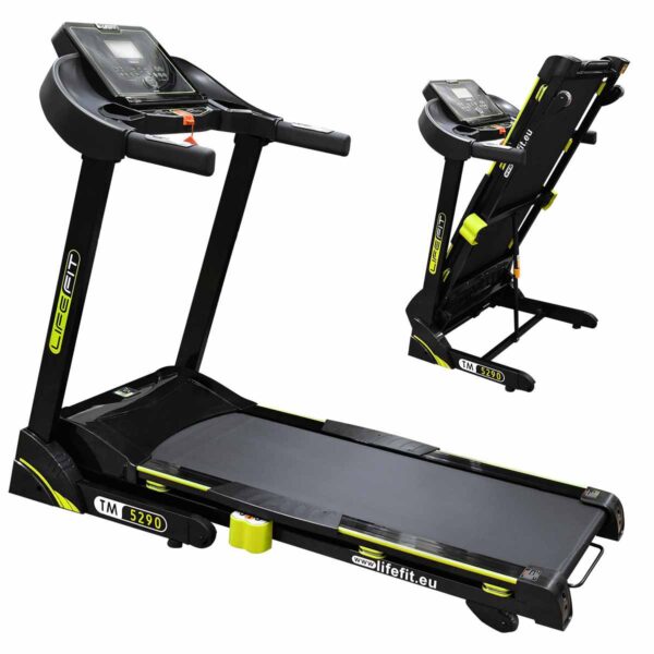 LIFEFIT TM5290 Elektrische Loopband – 5 PK Motor, Snelheden 1-20 km/u, Automatische Kanteling, 99 Programma's, Bluetooth & USB - Afbeelding 2