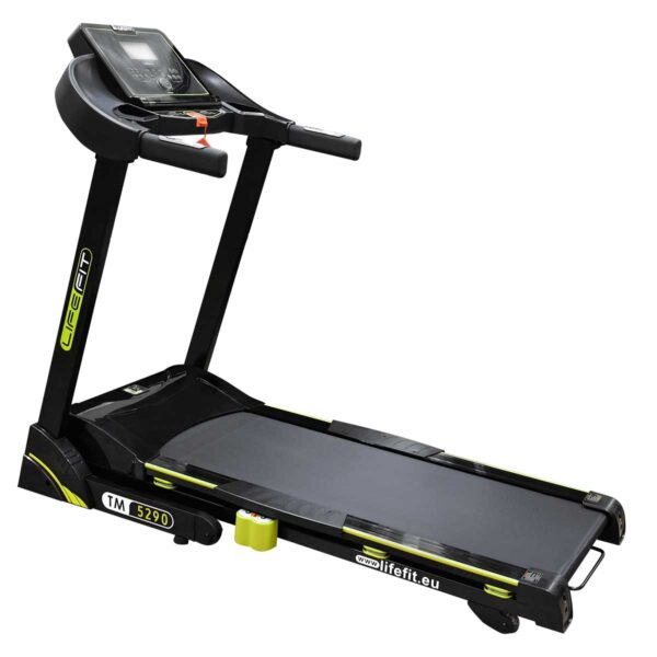 LIFEFIT TM5290 Elektrische Loopband – 5 PK Motor, Snelheden 1-20 km/u, Automatische Kanteling, 99 Programma's, Bluetooth & USB