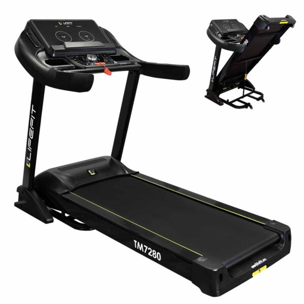 LIFEFIT TM7280 Krachtige Loopband – 7,0 PK Motor, Snelheid 1-20 km/u, Automatische Kanteling, 99 Programma's, Bluetooth & MP3/USB - Afbeelding 2