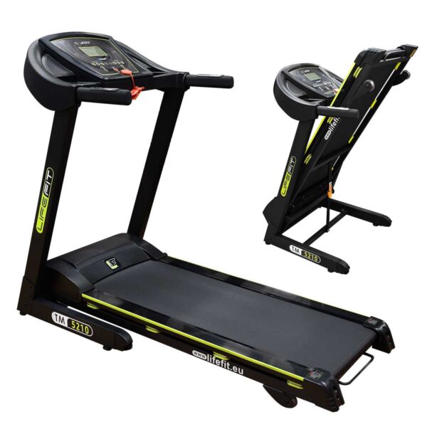LIFEFIT TM5210 Elektrische Loopband – 3 PK Motor, Snelheden 0,8-16 km/u, Automatische Kanteling, 48 Programma's, Bluetooth & USB - Afbeelding 9